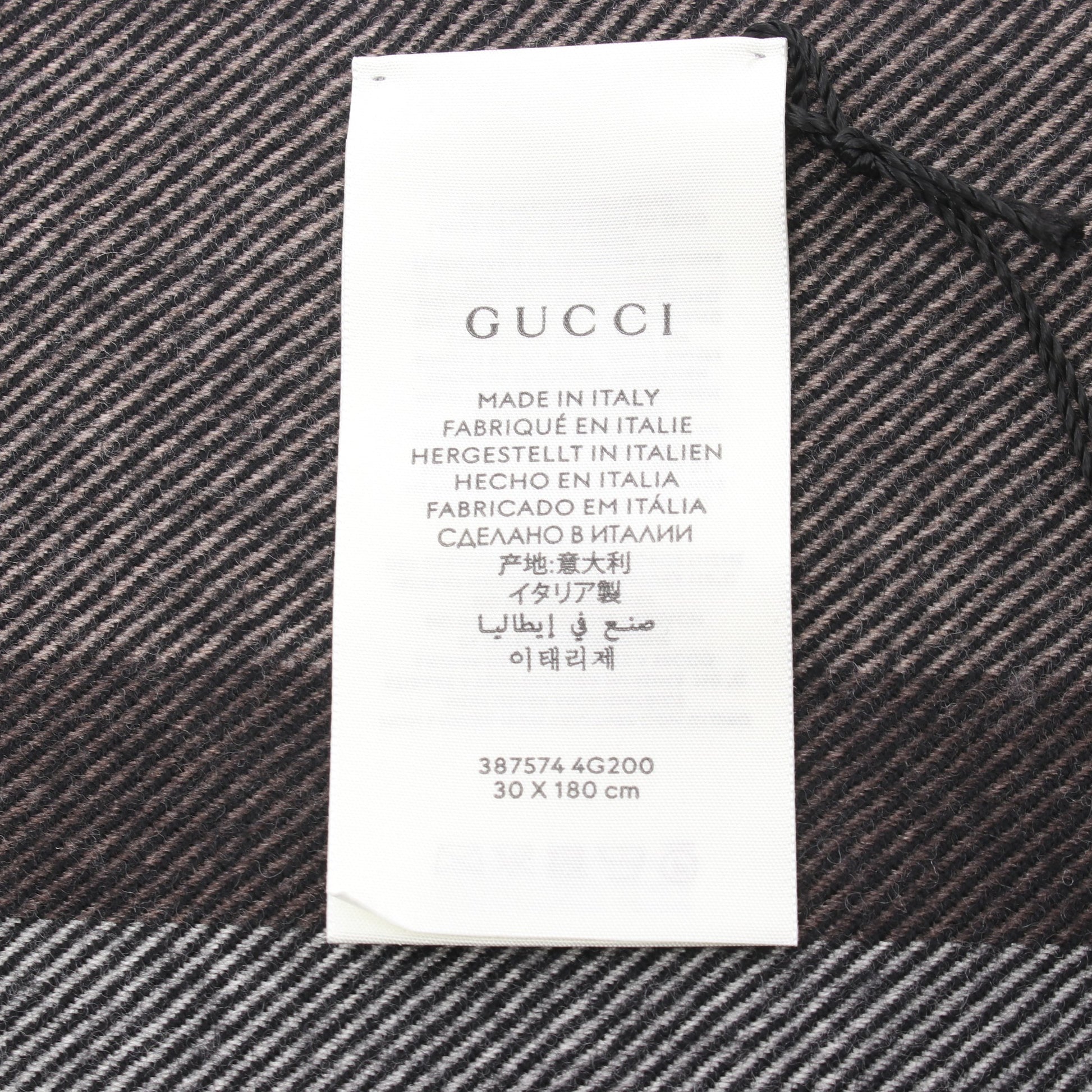 マフラー ウール ブラック ブラウン マルチカラー グッチ 財布・小物 GUCCI