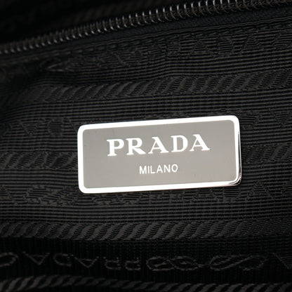 TESSUTO+SAFFIANO Re-nylon ショルダーバッグ トートバッグ ナイロン レザー ブラック プラダ バッグ PRADA