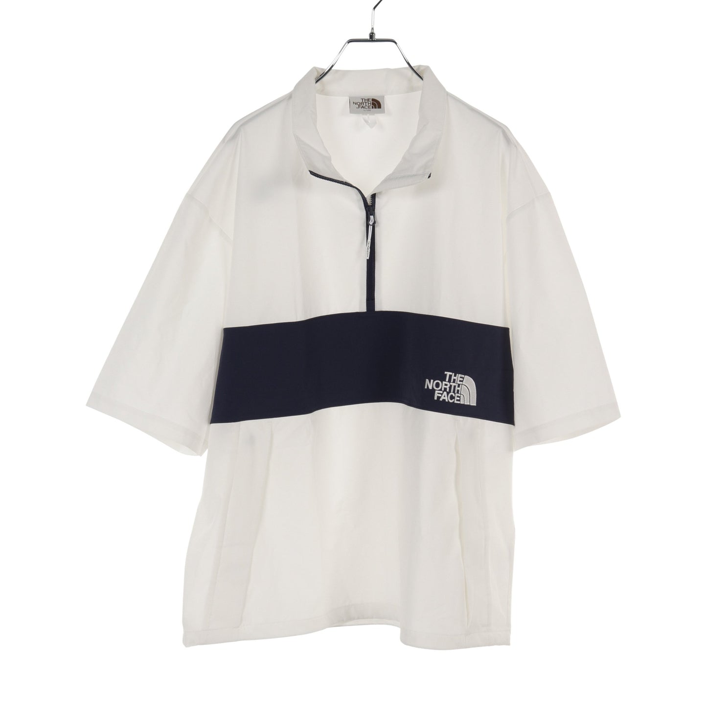 WHITE LABEL FIELD ハーフジップ Tシャツ 半袖 ホワイト ネイビー ザノースフェイス トップス THE NORTH FACE