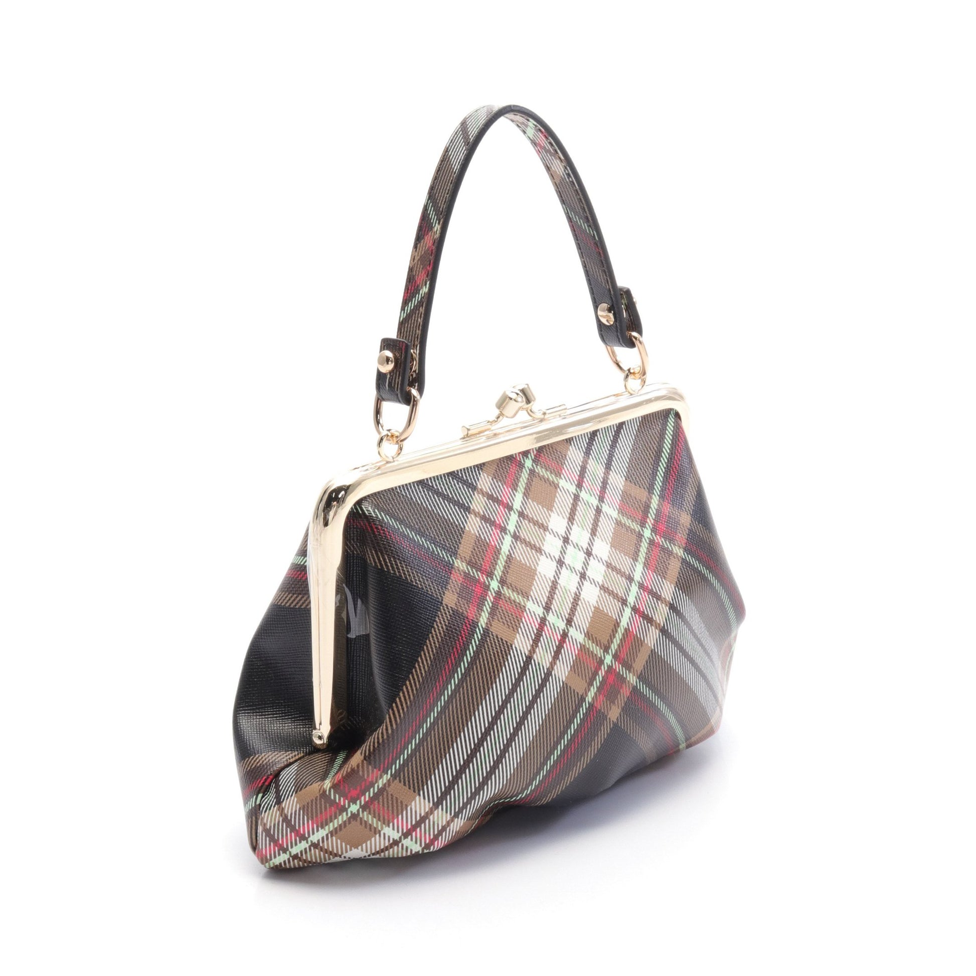 GRANNY FRAME PURSE TARTAN ハンドバッグ フェイクレザー ブラウン ブラック マルチカラー 2WAY ヴィヴィアンウエストウッドレッドレーベル バッグ Vivienne Westwood Red Label