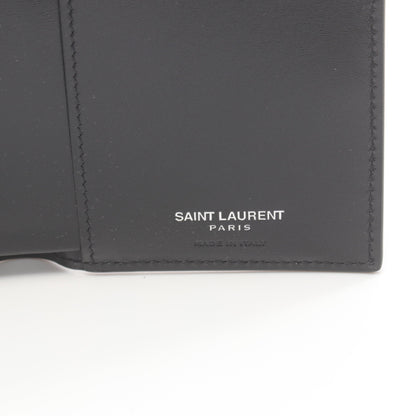 カサンドラ 二つ折り財布 レザー ブラック サンローランパリ 財布・小物 SAINT LAURENT PARIS