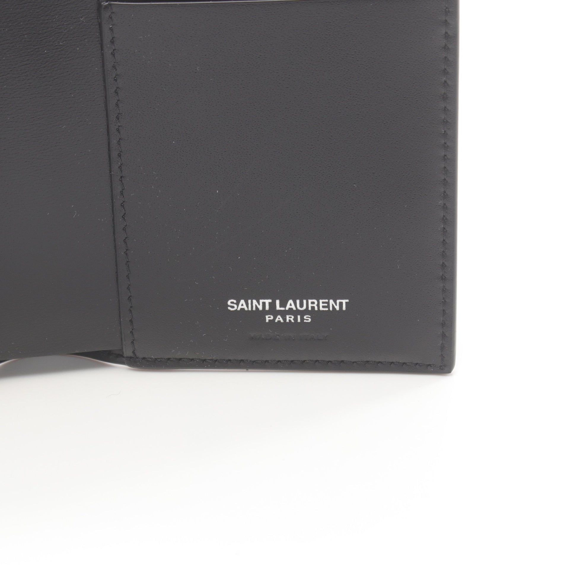 カサンドラ 二つ折り財布 レザー ブラック サンローランパリ 財布・小物 SAINT LAURENT PARIS