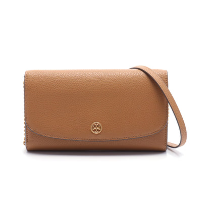 ROBINSON チェーンウォレット レザー ブラウン トリーバーチ バッグ TORY BURCH