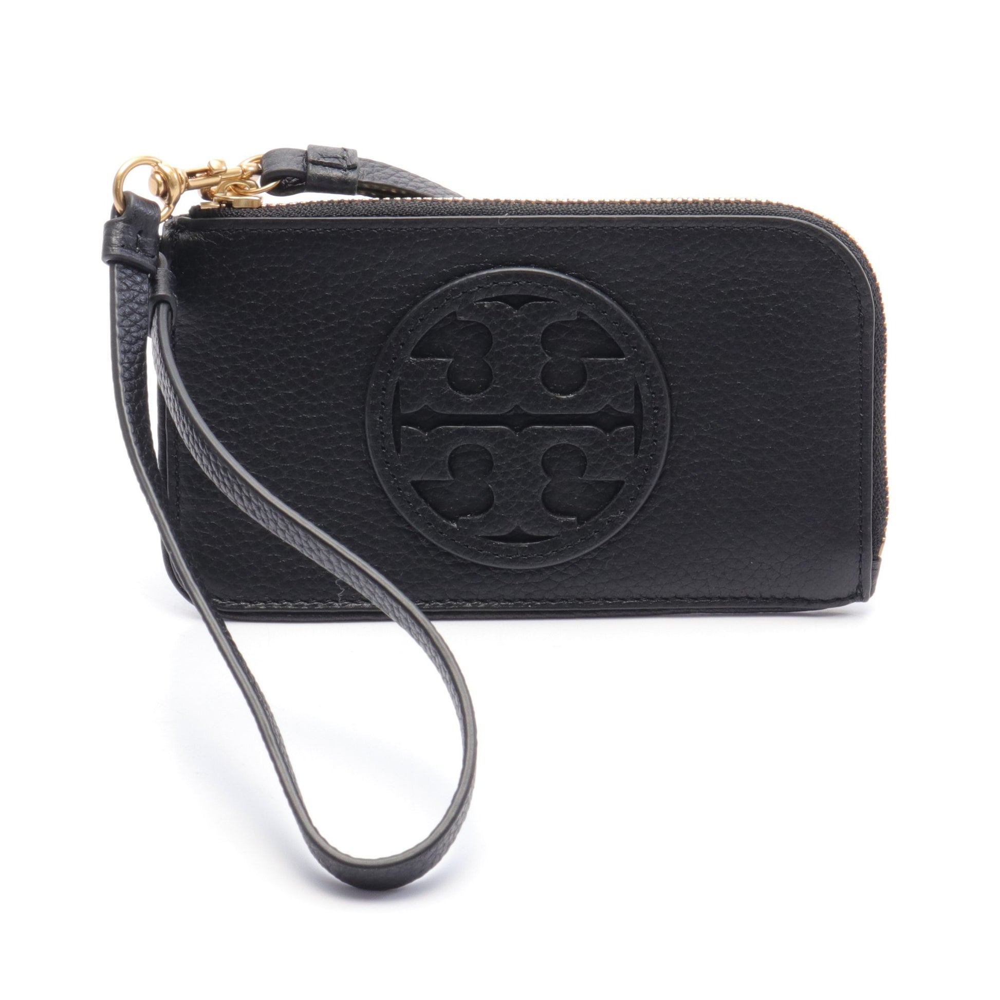 MILLER ZIP CARD CASE ミラー カードケース レザー ブラック ストラップ付き トリーバーチ 財布・小物 TORY BURCH