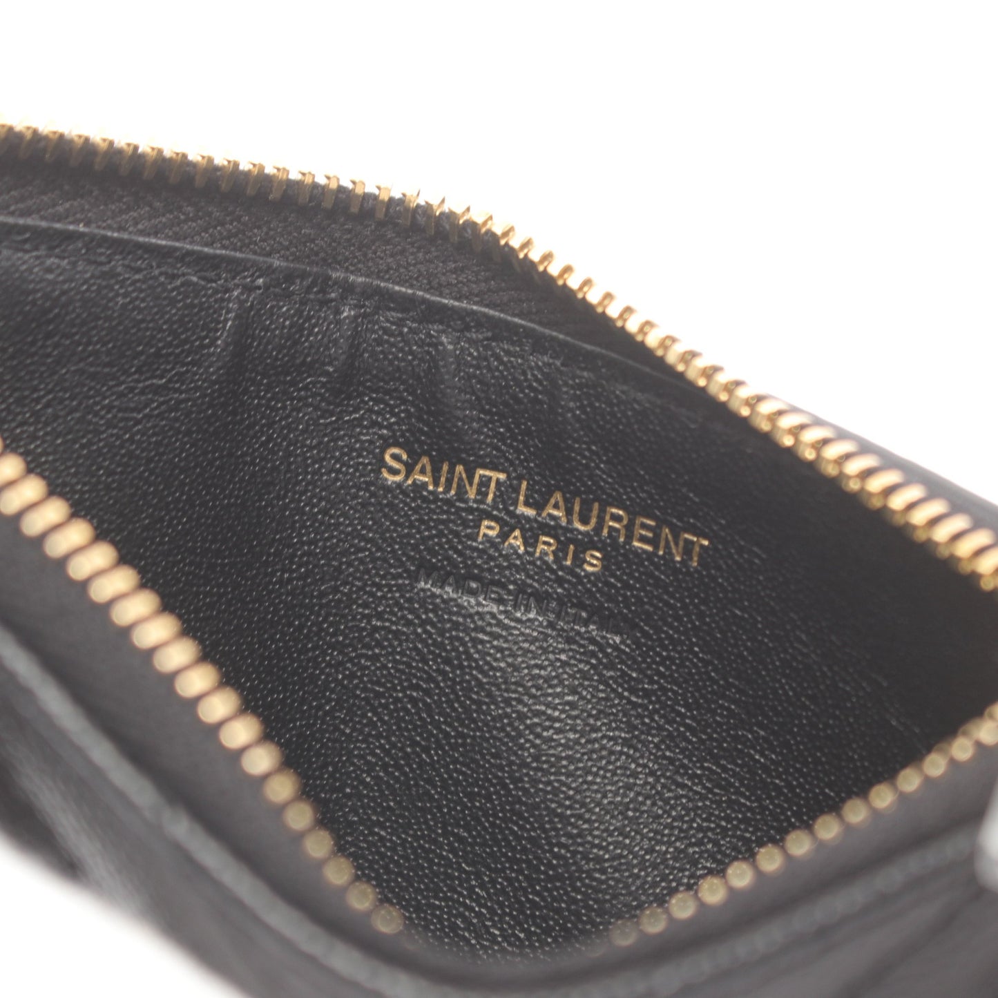 モノグラム フラグメント ジップカードケース コインケース レザー ブラック サンローランパリ 財布・小物 SAINT LAURENT PARIS