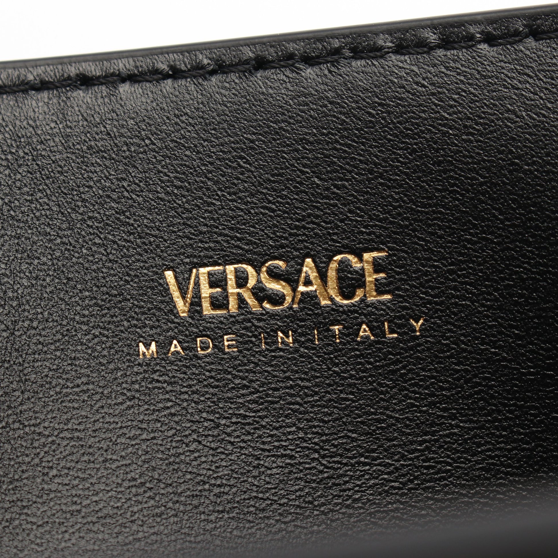 メドゥーサ '95 スモール ハンドバッグ トートバッグ レザー ブラック 2WAY ヴェルサーチ バッグ Versace