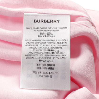 Drape Detail Satin Crepe Shift Dress ワンピース ピンク バーバリー ワンピース BURBERRY