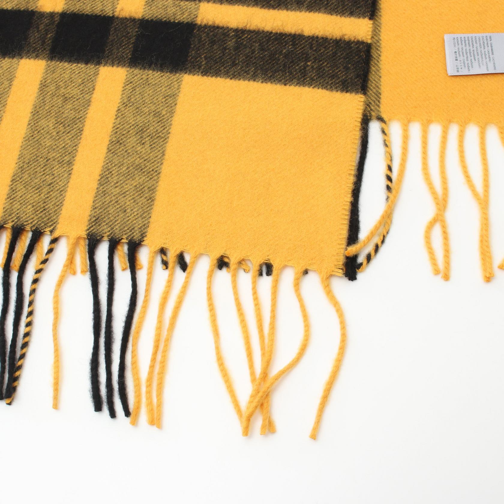 マフラー その他 カシミヤ イエロー ブラック ジョンストンズ – RECLO