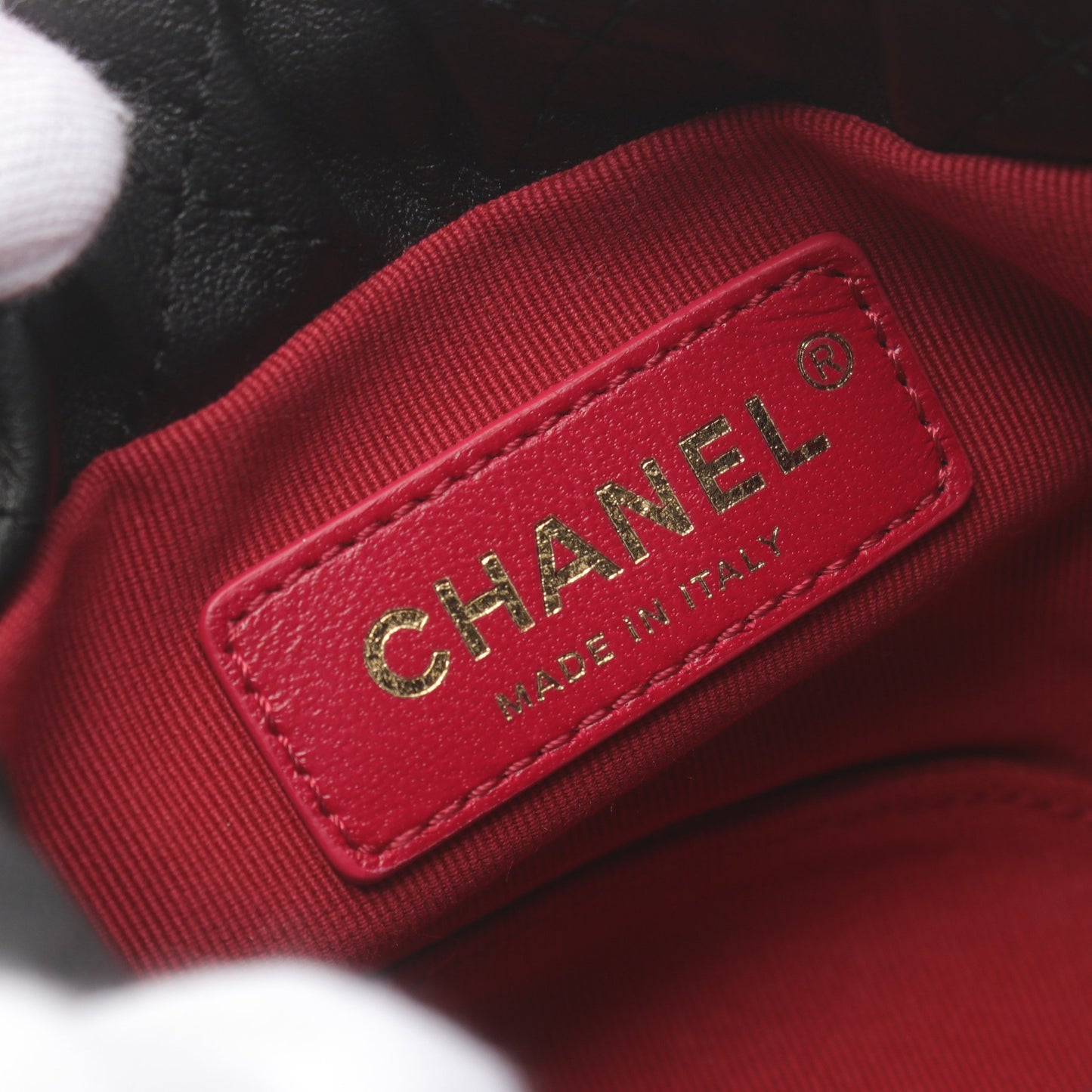 マトラッセ パール チェーンショルダーバッグ レザー ブラック ゴールド金具 巾着 シャネル バッグ CHANEL