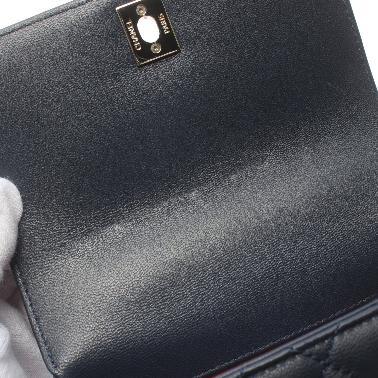 ココハンドルXXS トップハンドル ハンドバッグ ラムスキン ネイビー マルチカラー ゴールド金具 2WAY シャネル バッグ CHANEL