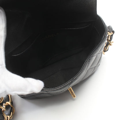ミニマトラッセ チェーンショルダーバッグ キャビアスキン ブラック ゴールド金具 シャネル バッグ CHANEL