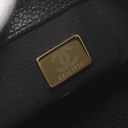 ミニマトラッセ チェーンショルダーバッグ キャビアスキン ブラック ゴールド金具 シャネル バッグ CHANEL