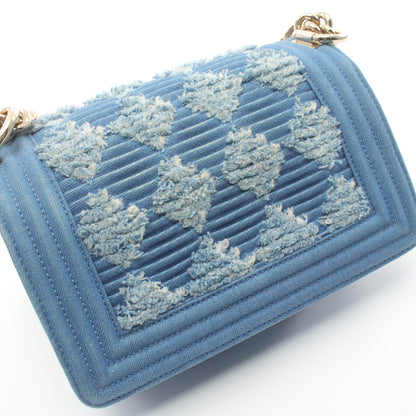 ボーイシャネル スモール チェーンショルダーバッグ デニム インディゴブルー ゴールド金具 シャネル バッグ CHANEL