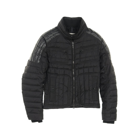 BAHR ダウンジャケット ナイロン レザー ブラック モンクレール アウター MONCLER