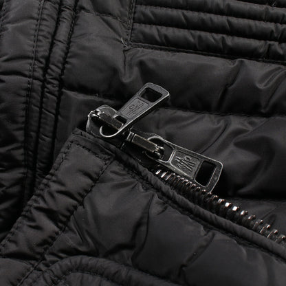 BAHR ダウンジャケット ナイロン レザー ブラック モンクレール アウター MONCLER