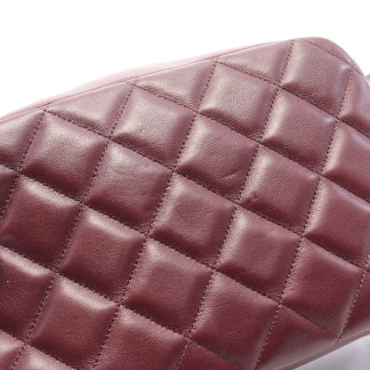 マトラッセ チェーンショルダーバッグ レザー ボルドー ゴールド金具 シャネル バッグ CHANEL