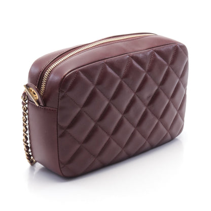 マトラッセ チェーンショルダーバッグ レザー ボルドー ゴールド金具 シャネル バッグ CHANEL