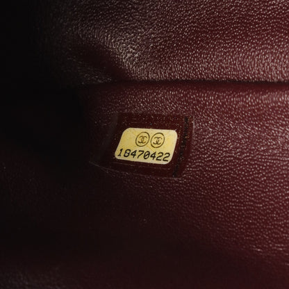 マトラッセ チェーンショルダーバッグ レザー ボルドー ゴールド金具 シャネル バッグ CHANEL