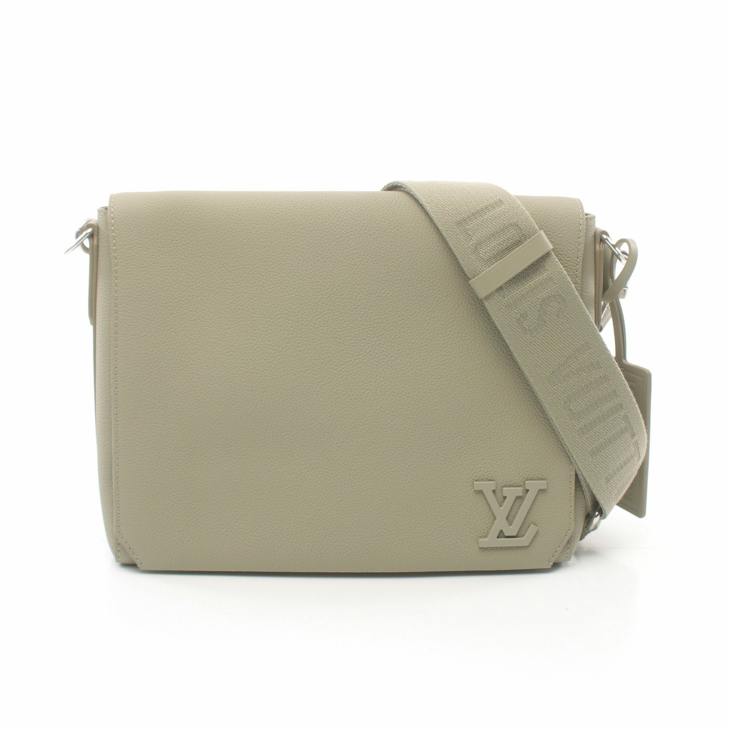 テイクオフ メッセンジャー LV アエログラム ショルダーバッグ レザー ライトグリーン ルイヴィトン バッグ LOUIS VUITTON