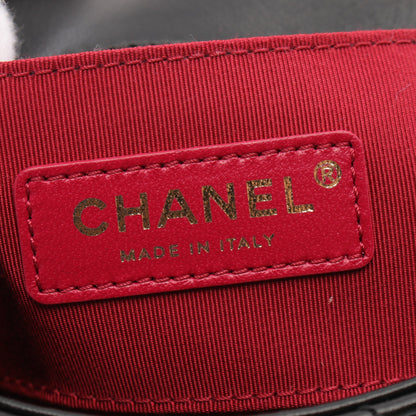 マトラッセ チェーンショルダーバッグ ラムスキン ブラック ゴールド金具 シャネル バッグ CHANEL