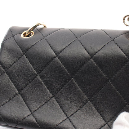 マトラッセ チェーンショルダーバッグ ラムスキン ブラック ゴールド金具 シャネル バッグ CHANEL