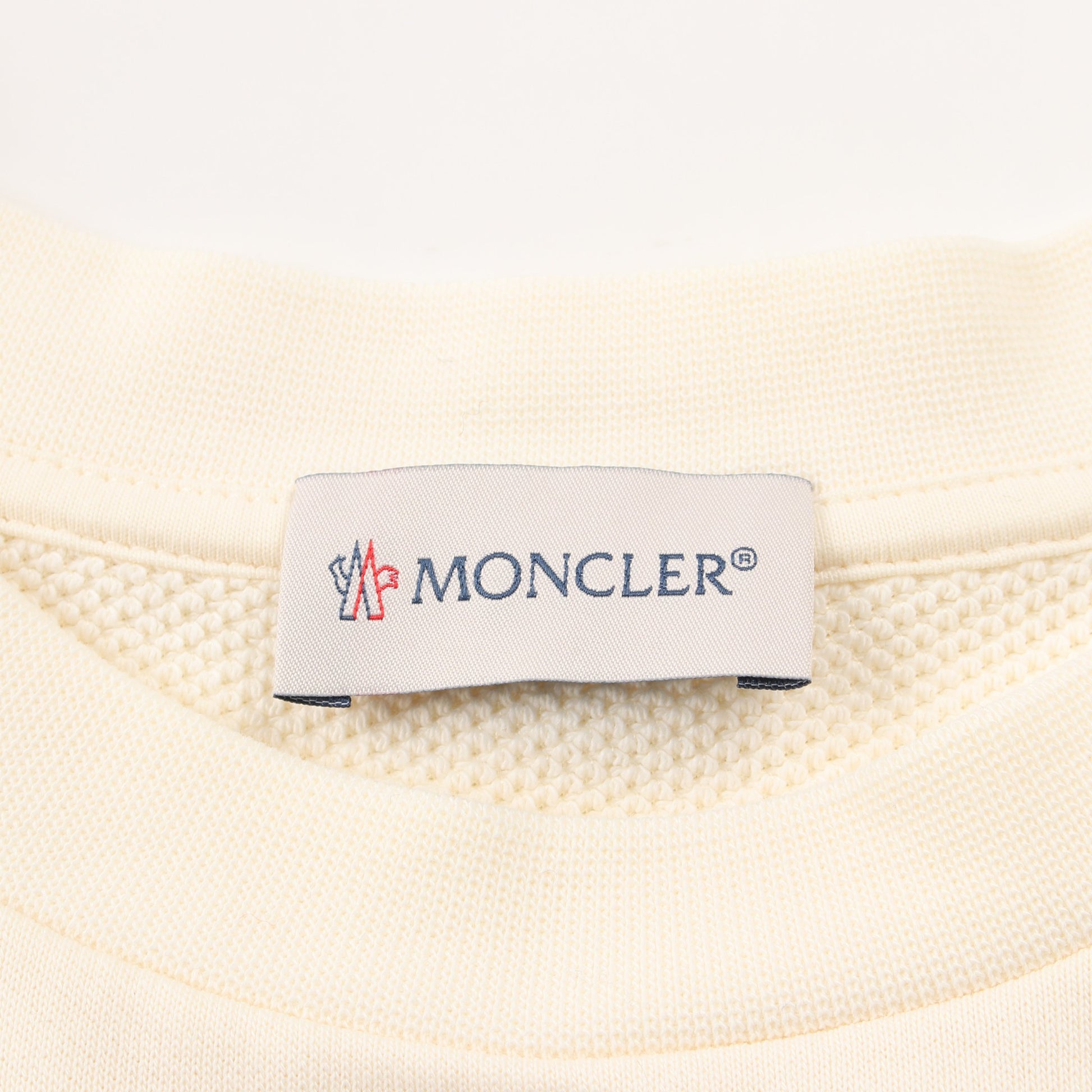 オーバーサイズ スウェットシャツ コットン アイボリー モンクレール トップス MONCLER