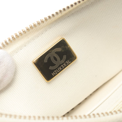 チェーンショルダーバッグ ラムスキン オフホワイト ゴールド金具 シャネル バッグ CHANEL