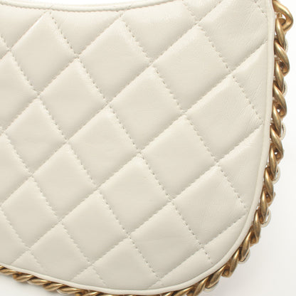 チェーンショルダーバッグ ラムスキン オフホワイト ゴールド金具 シャネル バッグ CHANEL