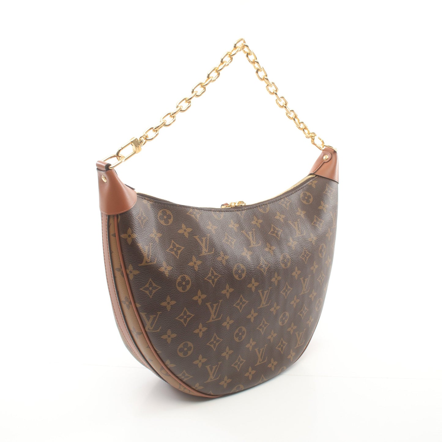 ループ ホーボー モノグラムリバース ショルダーバッグ PVC レザー ブラウン ライトブラウン ルイヴィトン バッグ LOUIS VUITTON