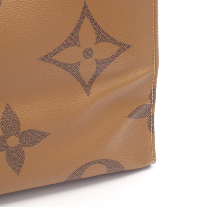 オンザゴーGM モノグラムジャイアント リバース ショルダーバッグ トートバッグ PVC ブラウン ベージュ 2WAY ルイヴィトン バッグ LOUIS VUITTON