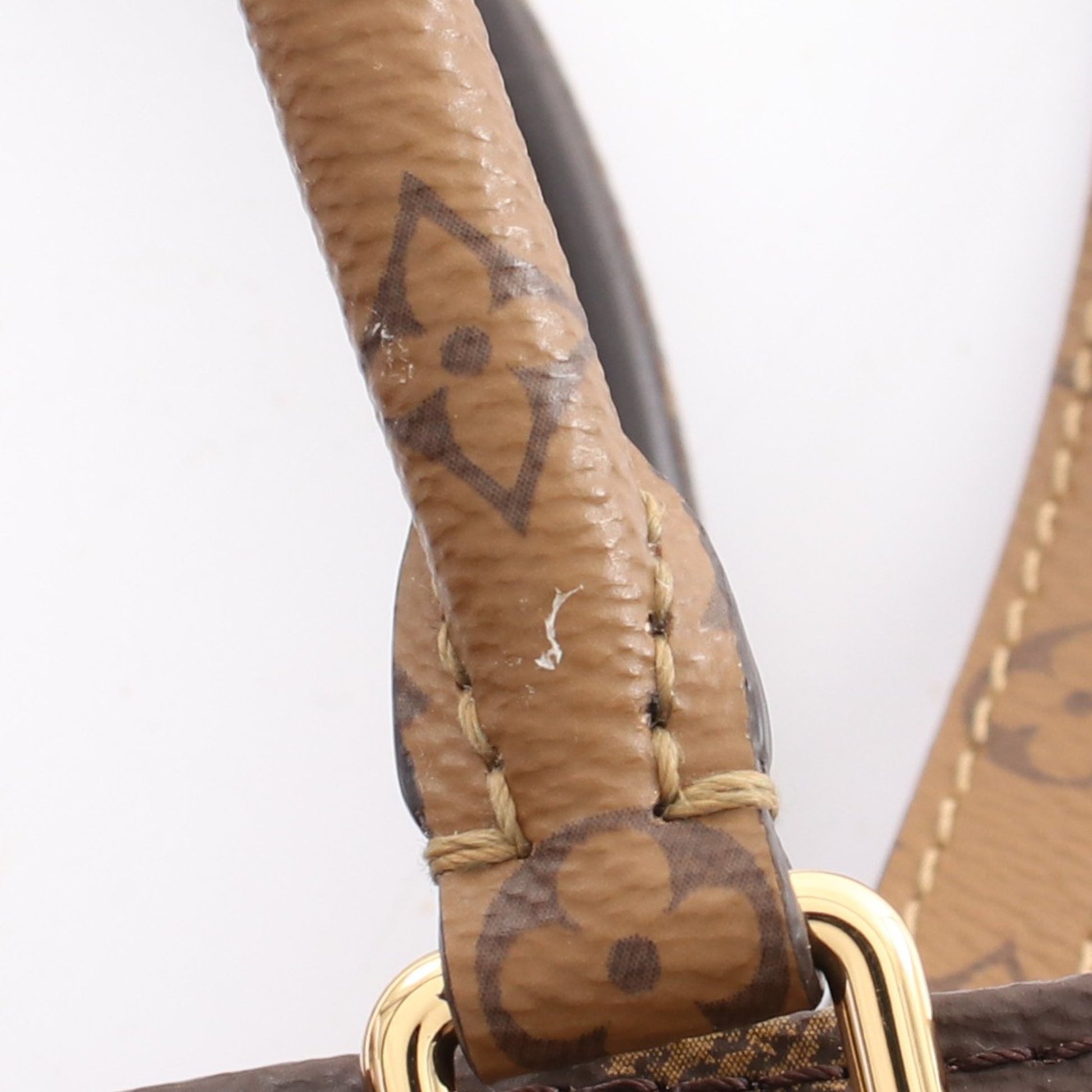 オンザゴーGM モノグラムジャイアント リバース ショルダーバッグ トートバッグ PVC ブラウン ベージュ 2WAY ルイヴィトン バッグ LOUIS VUITTON