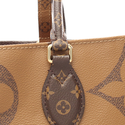 オンザゴーGM モノグラムジャイアント リバース ショルダーバッグ トートバッグ PVC ブラウン ベージュ 2WAY ルイヴィトン バッグ LOUIS VUITTON