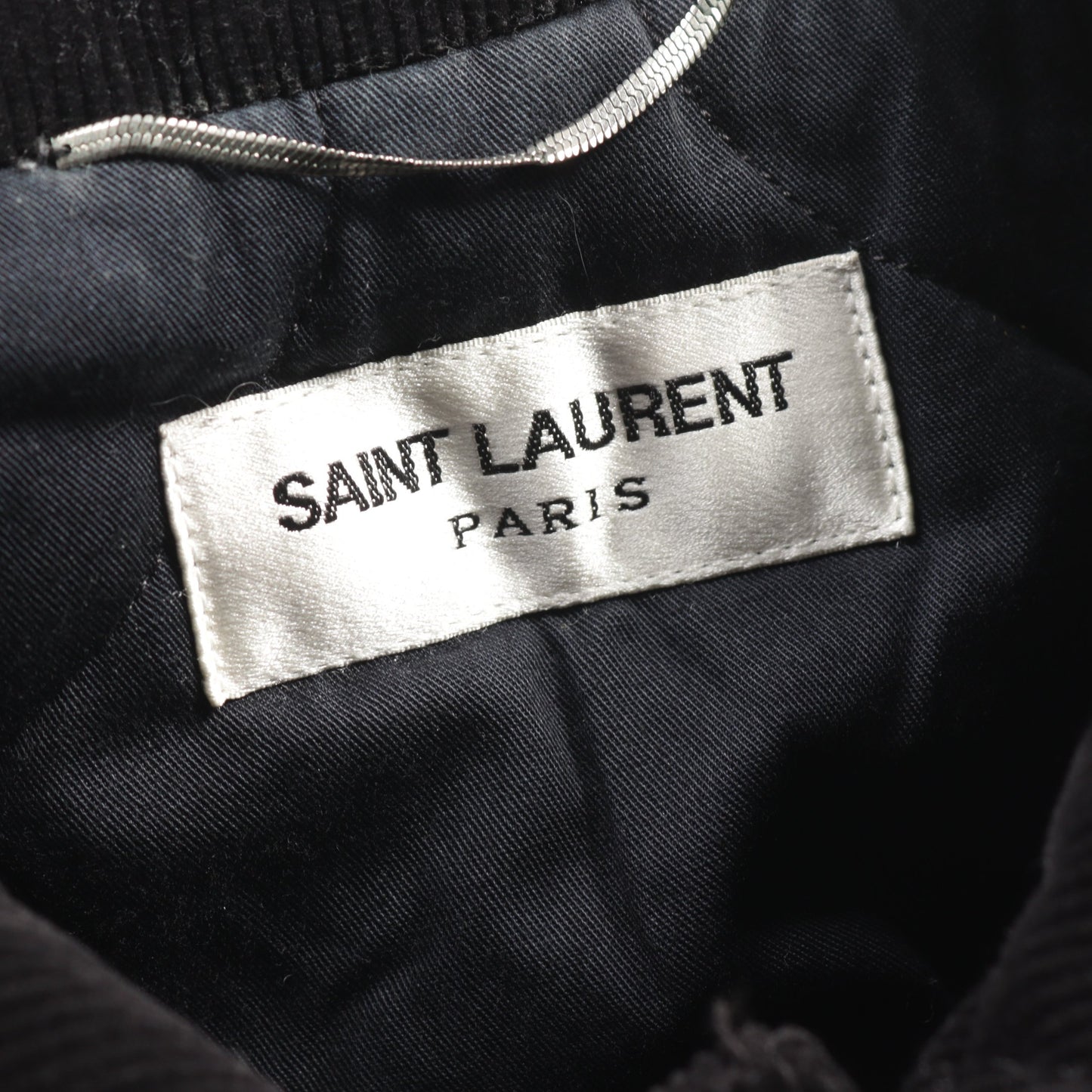 スタジャン コットン コーデュロイ ブラック イエロー サンローランパリ アウター SAINT LAURENT PARIS