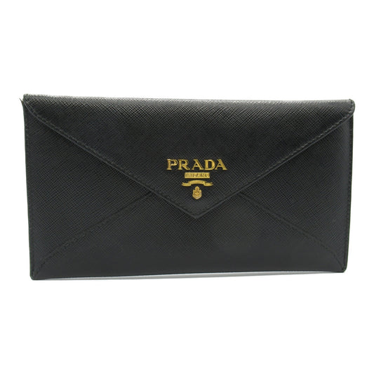 ZIP長財布 二つ折り長財布 サフィアーノレザー ブラック プラダ 財布・小物 PRADA