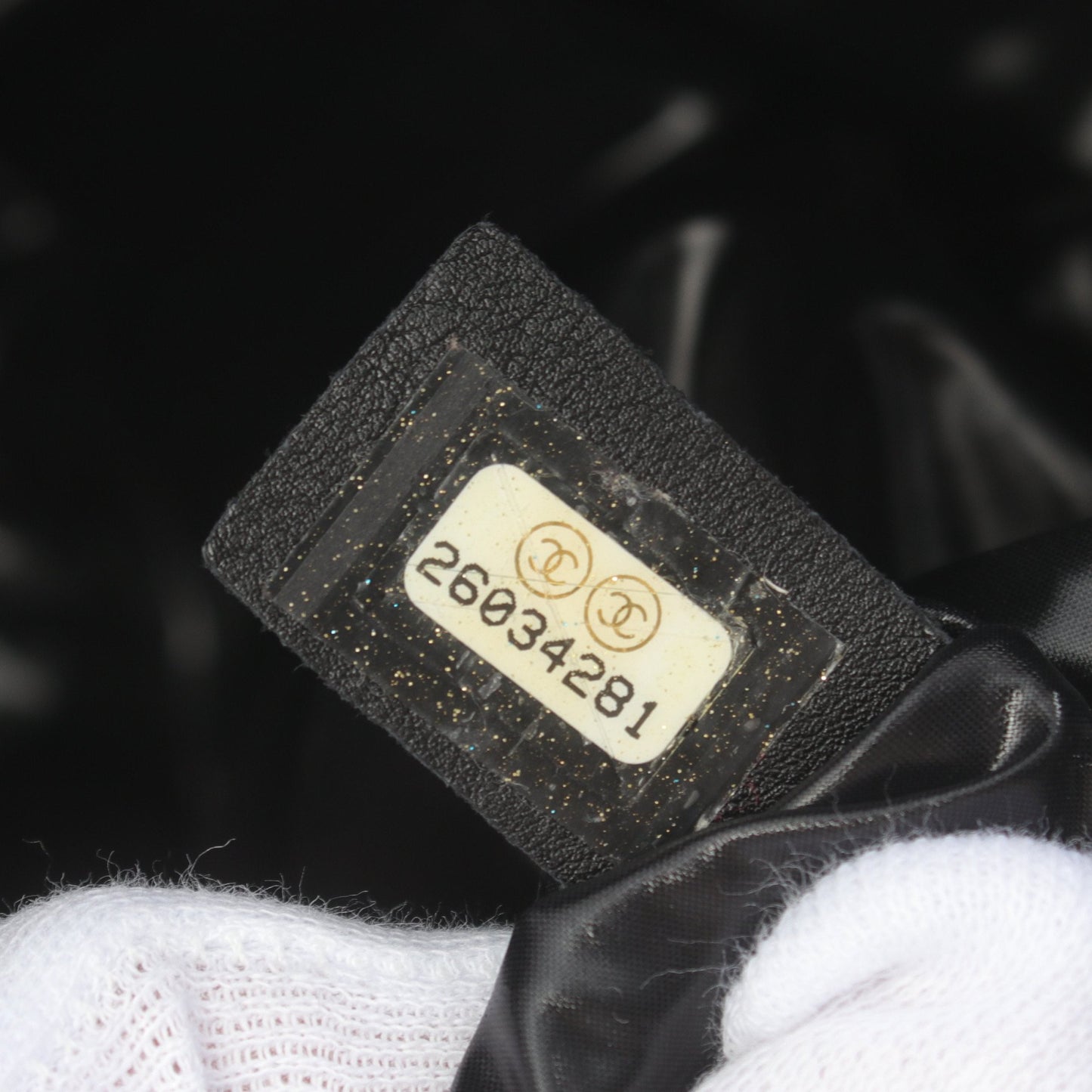 ココマーク ショルダーバッグ ウール レザー ブラック マルチカラー シルバー金具 巾着 シャネル バッグ CHANEL