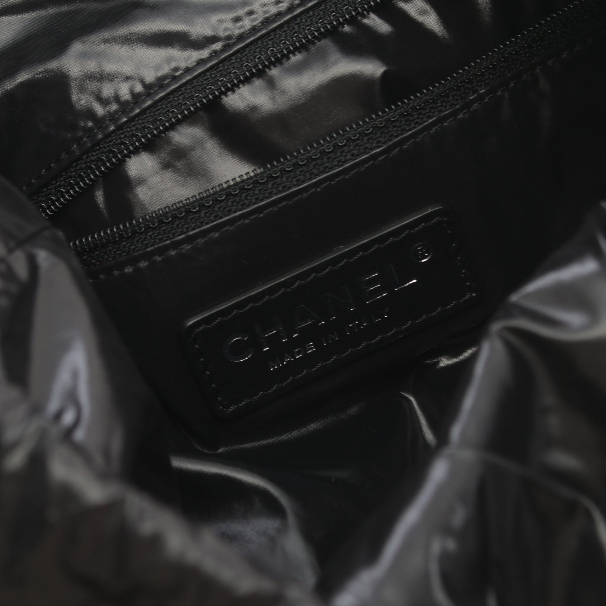 ココマーク ショルダーバッグ ウール レザー ブラック マルチカラー シルバー金具 巾着 シャネル バッグ CHANEL