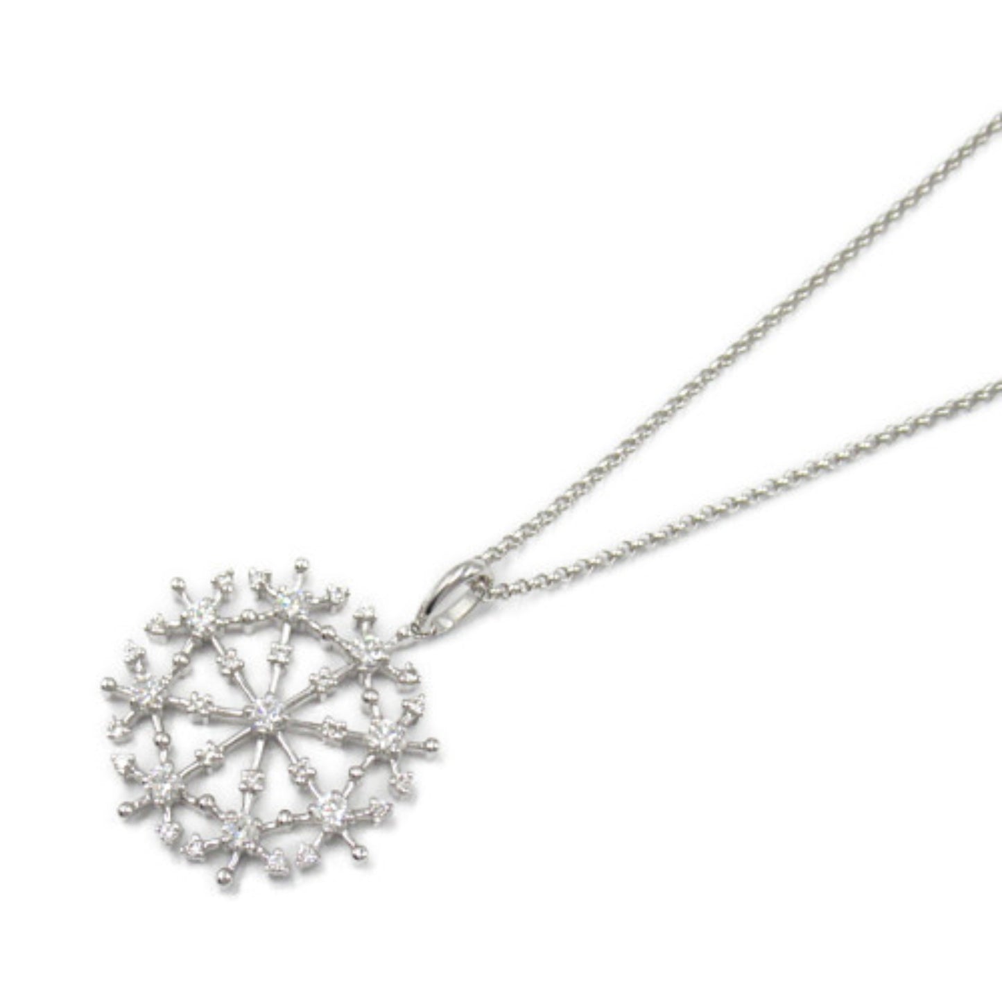 ダイヤ ネックレス ネックレス K18WG（ホワイトゴールド） ダイヤモンド クリア クイーン アクセサリー Queen