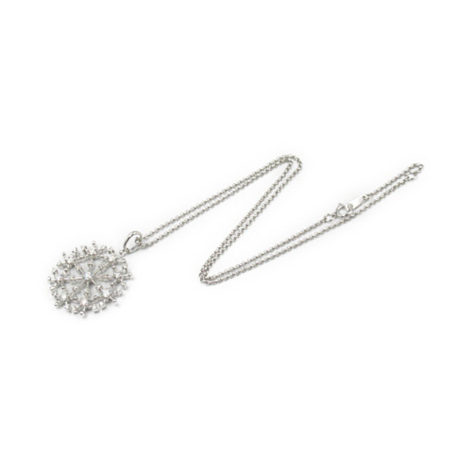 ダイヤ ネックレス ネックレス K18WG（ホワイトゴールド） ダイヤモンド クリア クイーン アクセサリー Queen