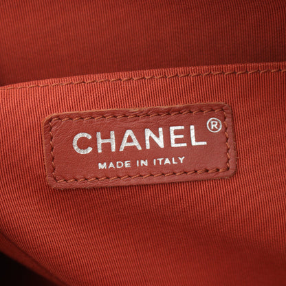 Vステッチ シェブロン チェーンショルダーバッグ レザー ライトブラウン ボルドー シルバー金具 シャネル バッグ CHANEL