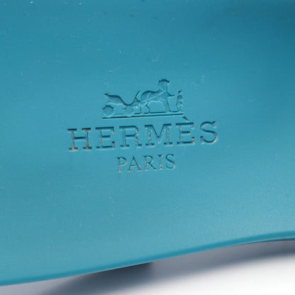 アロハ シェーヌダンクル スライドサンダル ラバー エメラルドグリーン エルメス シューズ HERMES