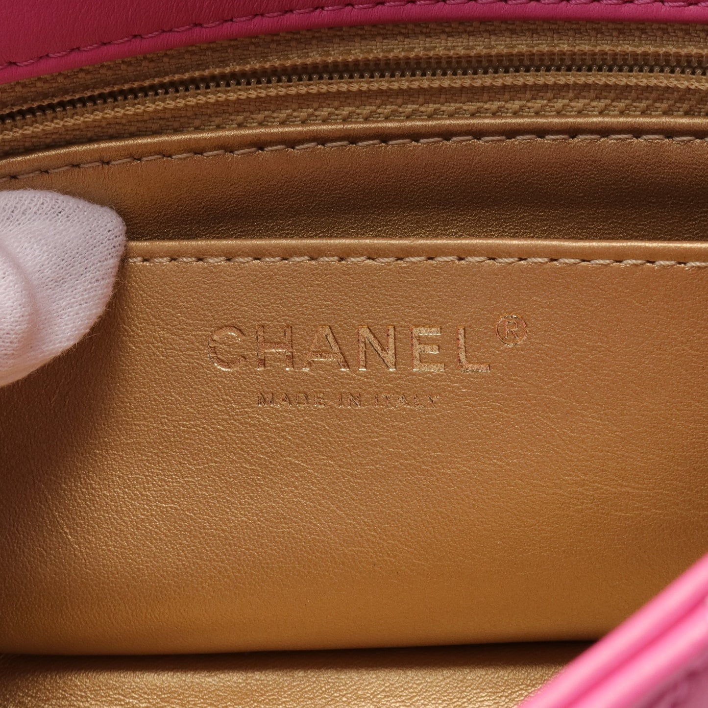 マトラッセ ミニ フラップバッグ チェーンショルダーバッグ レザー ピンク ゴールド金具 シャネル バッグ CHANEL