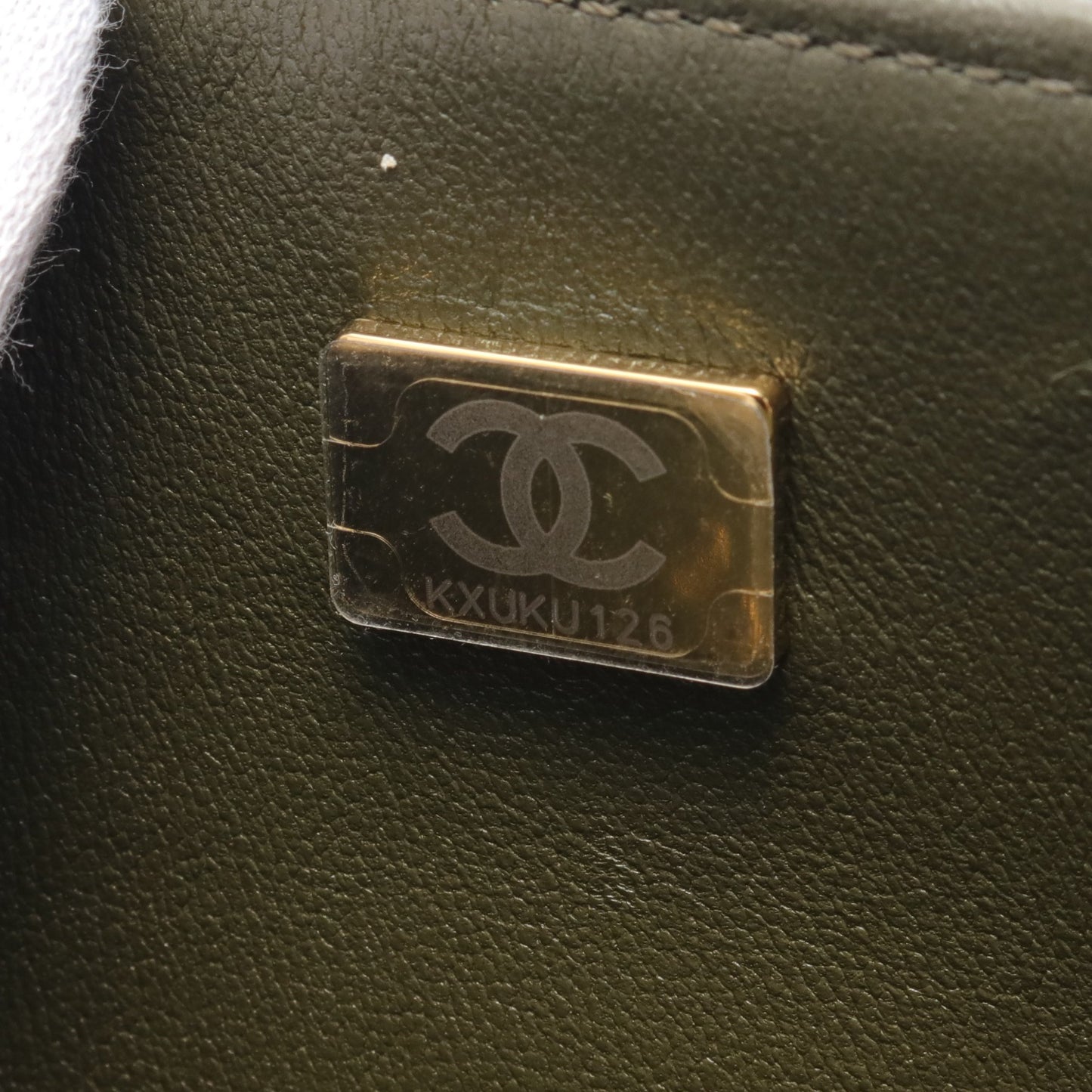 ボーイシャネル スモール チェーンショルダーバッグ ボア レザー カーキグリーン マットゴールド金具 シャネル バッグ CHANEL