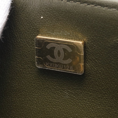 ボーイシャネル スモール チェーンショルダーバッグ ボア レザー カーキグリーン マットゴールド金具 シャネル バッグ CHANEL
