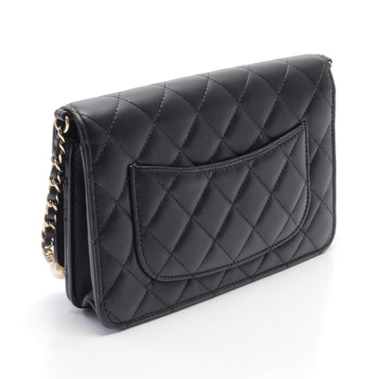 マトラッセ チェーンウォレット ラムスキン ブラック ゴールド金具 シャネル バッグ CHANEL