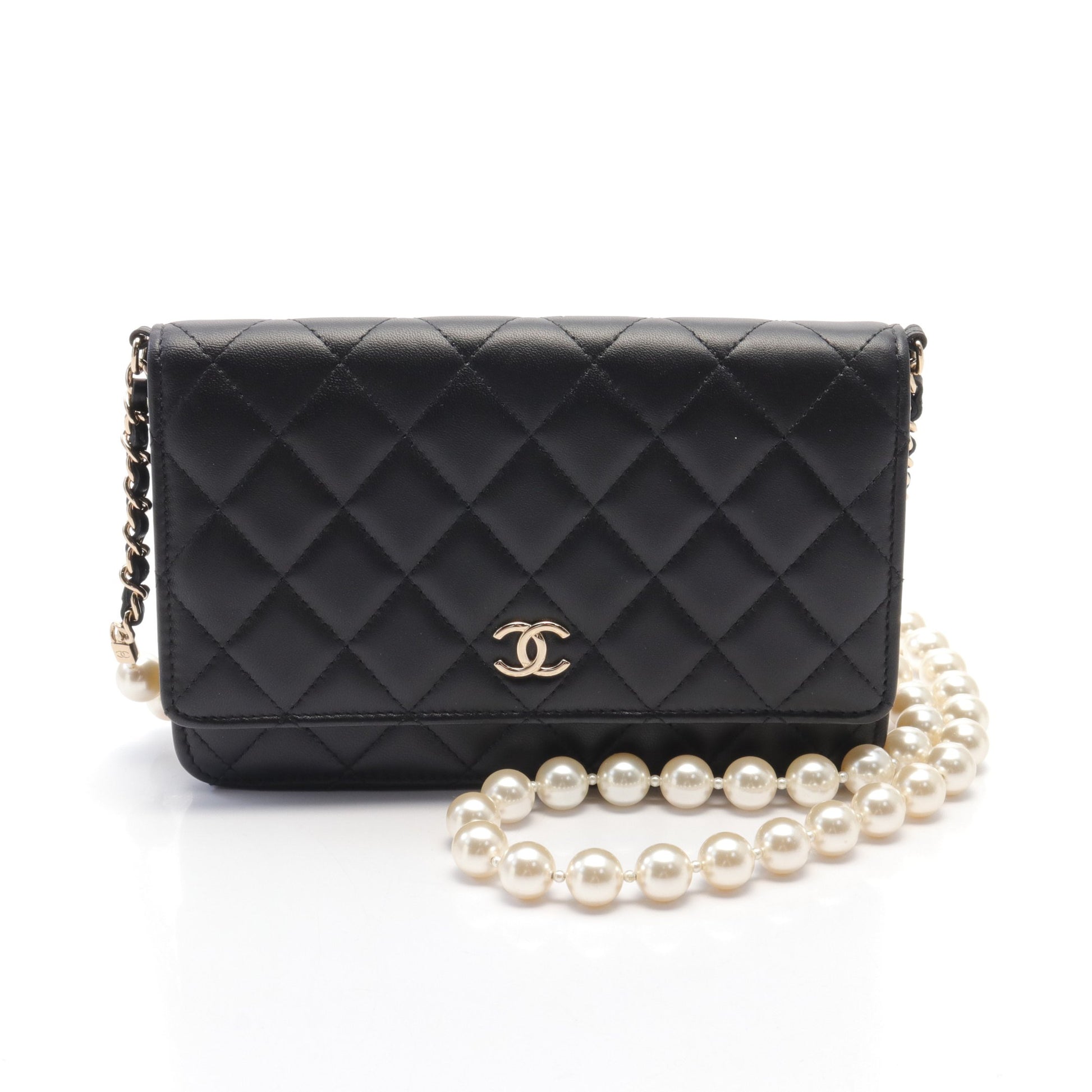 マトラッセ チェーンウォレット ラムスキン ブラック ゴールド金具 シャネル バッグ CHANEL