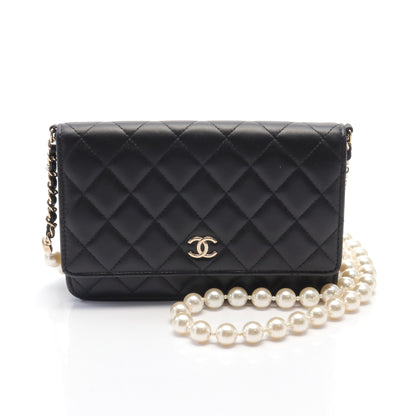 マトラッセ チェーンウォレット ラムスキン ブラック ゴールド金具 シャネル バッグ CHANEL
