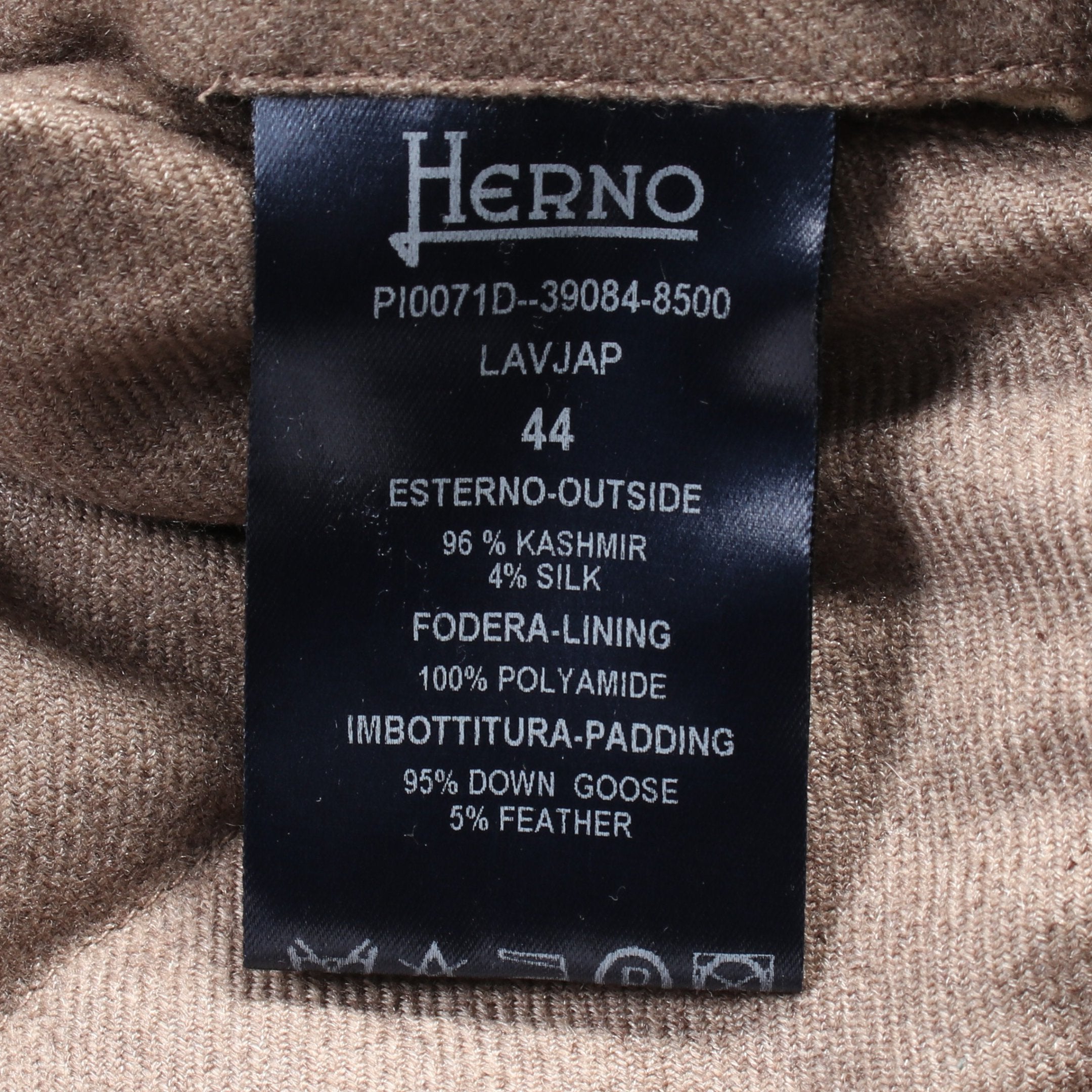 ダウンコート カシミヤ シルク グレーブラウン ヘルノ – RECLO