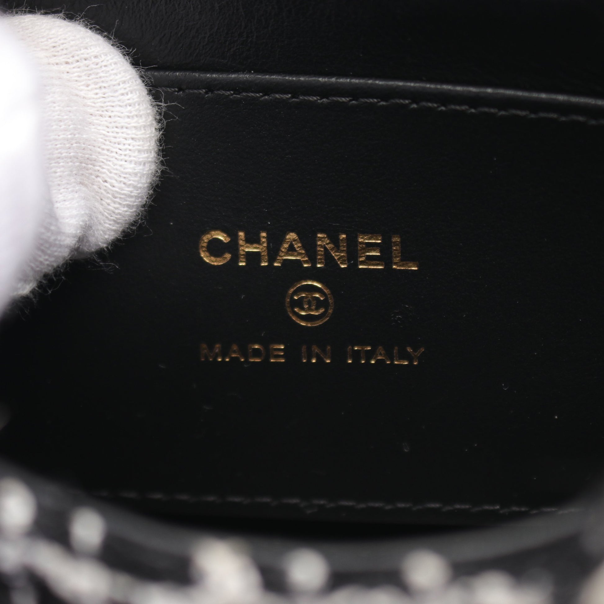 マトラッセ チェーン クラッチバッグ ツイード ブラック ホワイト ゴールド金具 2WAY シャネル バッグ CHANEL