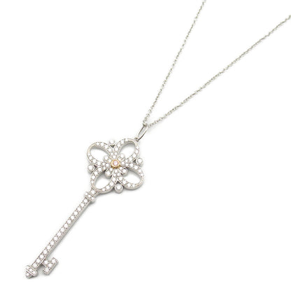 ダイヤ ビクトリアキー ピンク ネックレス ネックレス Pt950プラチナ K18WG（ホワイトゴールド） ダイヤモンド クリア ティファニー アクセサリー TIFFANY & Co.