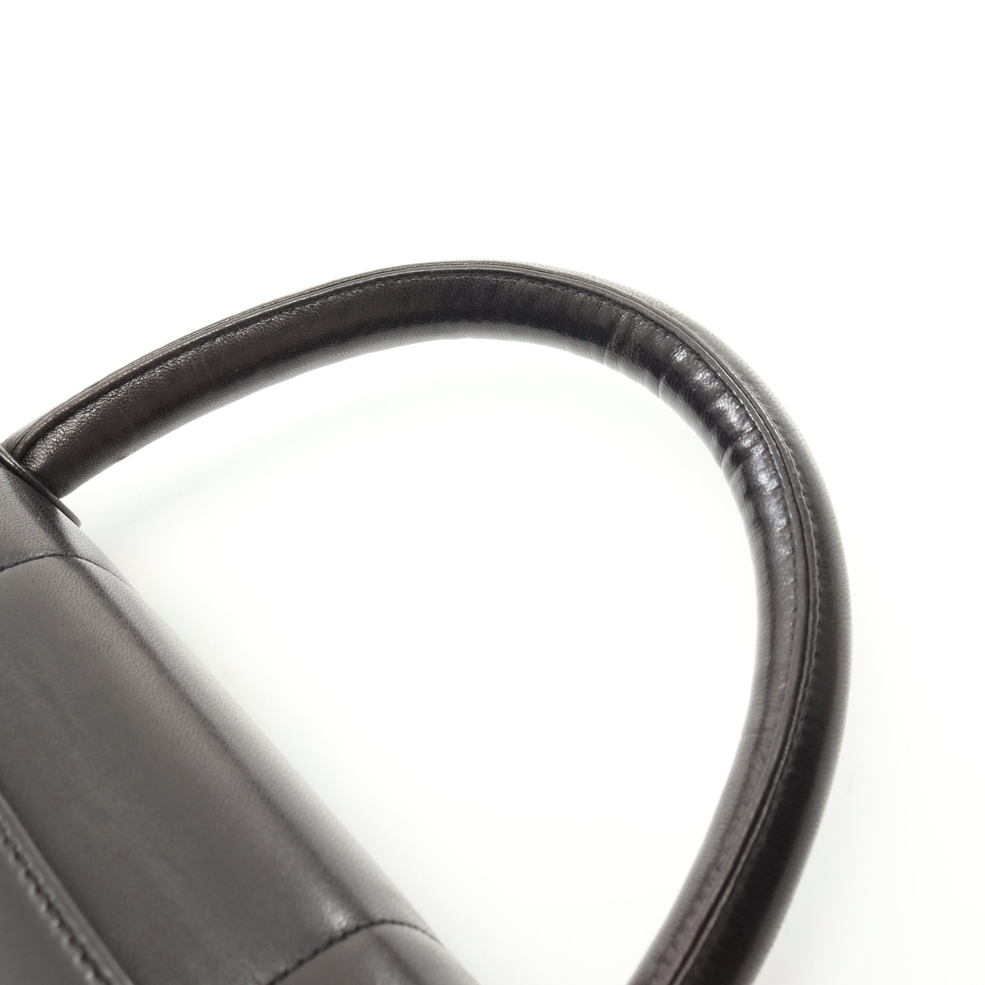 マドモアゼル ハンドバッグ ラムスキン ブラック ゴールド金具 シャネル バッグ CHANEL